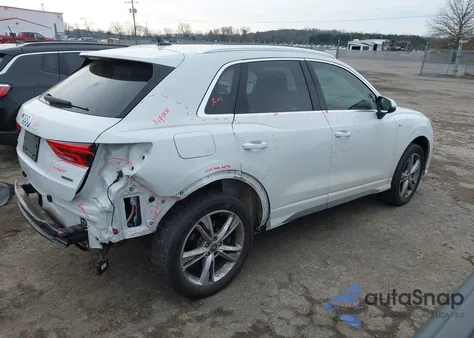 2019 Audi Q3 2.0T S Line Premium z USA, uszkodzony, nr VIN WA1EECF34K1065547